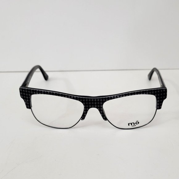 Mo Eyewear Eyeglass Frames MO Geek 39M Black and Gray Check - Picture 2 of 6